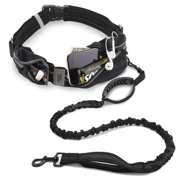 Hands-free dog leash belt