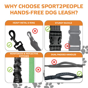 Hands-free dog leash belt
